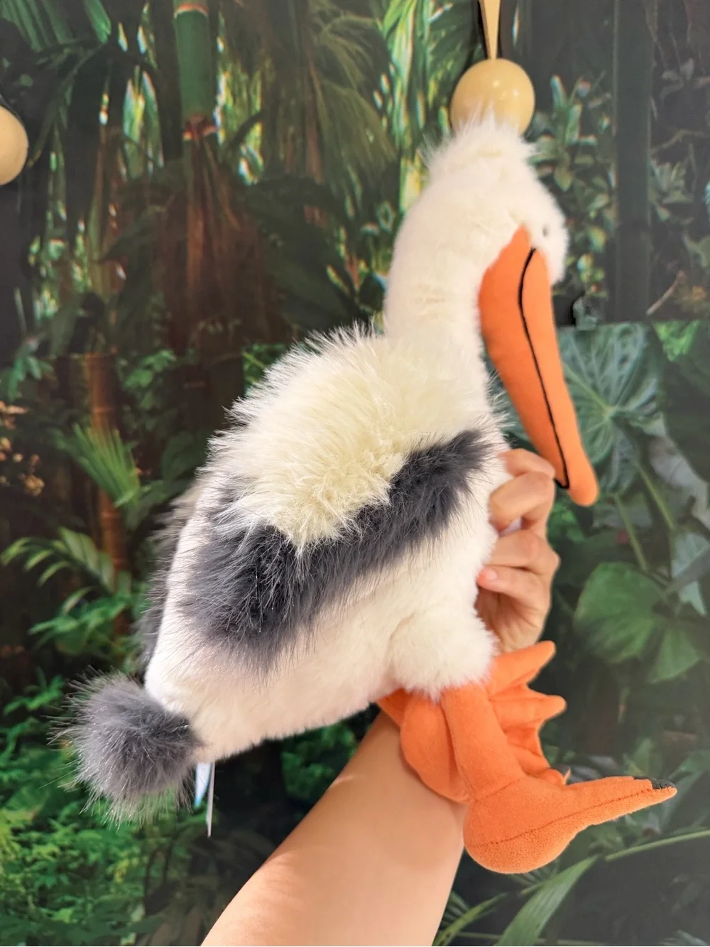 Jellycat White & Gray Plush Pelican with Orange Beak and Feet - Picture 2 of 3